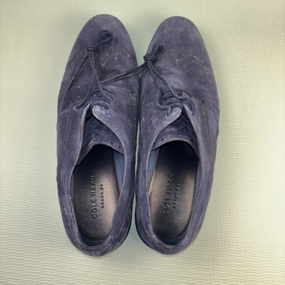 Cole Haan Original Grand Wingtip Oxford Shoes Men’s Size 13M Navy Blue Suede main image 9